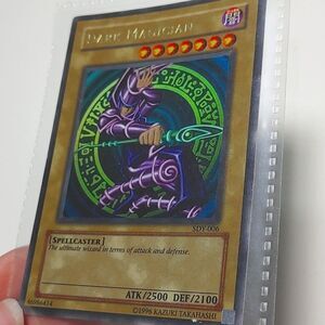 Yugioh! Rare holo dark magician card